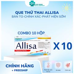 Combo 10 Que Thử Thai ALISA Traphaco Với Cốc - Phát Hiện Thai Sớm Chính Xác, Dễ Dùng, Chuẩn Châu Âu