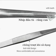 Nhíp Gắp Y Tế Pakistan 18cm, 12cm - Nhíp Phẫu Thuật Thép Không Gỉ, Chất Lượng Cao Dùng Trong Y Tế và Gia Đình