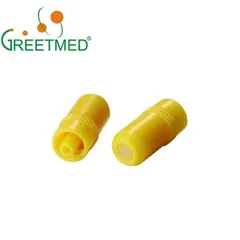 Nút Chặn Kim Luồn GREETMED Heparin Cap - Phụ Kiện Y Tế An Toàn Màu Vàng, Dùng Cho Kim Tiêm và Đầu Dẫn Truyền Tĩnh Mạch