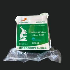 Hộp Lam Kính Hiển Vi Đầu Nhám Greetmed - 72 Miếng Thủy Tinh Cao Cấp, Vô Trùng, Phù Hợp Phòng Xét Nghiệm Y Tế