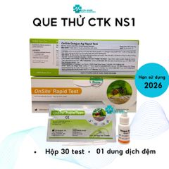 Que Test Nhanh Sốt Xuất Huyết Dengue NS1 CTK Mỹ - Hộp 30 Test, Phát Hiện Nhanh Bệnh Sốt Xuất Huyết, HSD 2027
