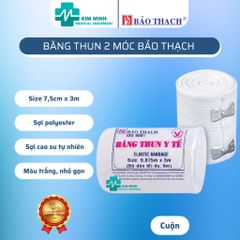 Cuộn Băng Gạc Co Giãn Bảo Thạch - Y Tế 2 Móc/3 Móc, Độ Co Dãn Cao, Hỗ Trợ Giảm Đau, Sử Dụng Được Nhiều Lần