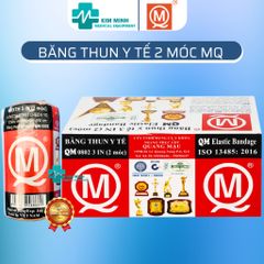 Băng thun y tế có móc Quang Minh QM - Chất liệu Cotton và cao su tự nhiên, sử dụng cho chấn thương, phẫu thuật thẩm mỹ, băng rốn trẻ sơ sinh