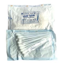 Combo 10 Bịch Que Gòn Y Tế Bảo Thạch - Que Xét Nghiệm Đầu To Đã Tiệt Trùng, 20 Que/Gói, Sản Xuất Tại Việt Nam