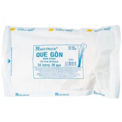 Combo 10 Bịch Que Gòn Y Tế Bảo Thạch - Que Xét Nghiệm Đầu To Đã Tiệt Trùng, 20 Que/Gói, Sản Xuất Tại Việt Nam