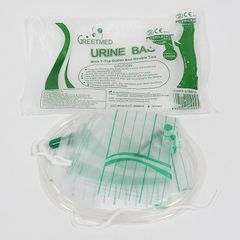 Lốc 10 Túi Đựng Nước Tiểu Greetmed Van T Có Dây Cột, Dung Tích 2000ml, Tiện Dụng Cho Bệnh Nhân Sử Dụng Dài Hạn