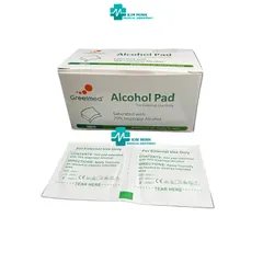 Bông Tẩm Cồn GREETMED 50-100 Miếng - Pads Chuyên Dụng Khử Khuẩn Sát Trùng Tiêm Chích Y Tế 70 Độ