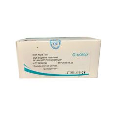 Que Thử Ma Túy 4 Chân Fastep - Bộ 25 Test và 25 Cốc Kiểm Tra Chất Gây Nghiện - Phát Hiện Đá, Cần Sa, Lắc, Morphi.ne