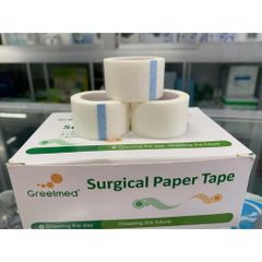 Combo 3 Cuộn Băng Keo Giấy Y Tế Greetmed 2,5 cm x 10 Yard - An Toàn Cho Da Nhạy Cảm, Không Để Lại Vết Dính
