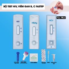 Bộ 3 Test Sức Khỏe - Test HIV, Viêm Gan B (HbAg), Viêm Gan C (HCV) Fastep - Dễ Dàng, Nhanh Chóng, Chính Xác