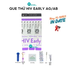 Bộ Test Phát Hiện Sớm HIV COMBO Thế Hệ Thứ 4 - 3 Que Test Agar/Antibody Chính Hãng Nhật Bản