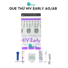 Bộ Test Phát Hiện Sớm HIV COMBO Thế Hệ Thứ 4 - 3 Que Test Agar/Antibody Chính Hãng Nhật Bản