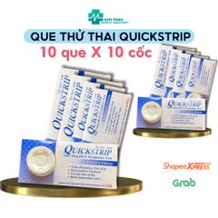 Combo 10 Que Thử Thai QUICKSTRIP - Dụng Cụ Thử Thai Chính Xác, Nhanh Chóng, Công Nghệ USA, Phát Hiện Thai Sớm Tại Nhà