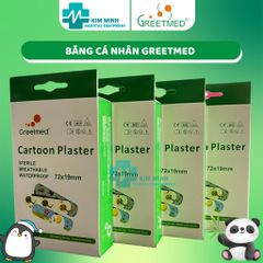 Băng cá nhân Cute Greetmed hình thú - Hộp 100 miếng tiện lợi, an toàn cho trẻ em và người lớn, thiết kế đáng yêu và tươi sáng.
