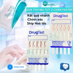 Que Thử Ma Túy 5 Chân Phát Hiện 5 Chất - Bộ 5 Hộp Fastep cho Kết Quả Nhanh Chóng và Chính Xác