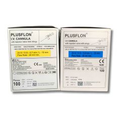 Hộp 100 cây kim luồn tĩnh mạch Mediplus Plusflon 20G, 22G, 24G - Kim chất lượng cao nhập khẩu Ấn Độ cho thủ thuật y tế an toàn