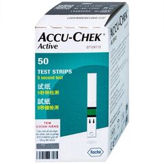 Que Thử Đường Huyết Accu-Chek Active 50 Que - Thiết Bị Y Tế Chính Hãng, Kiểm Tra Đường Huyết Dễ Dàng Tại Nhà