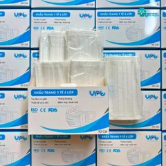 Combo 8 Hộp Khẩu Trang 4 Lớp Quai Mềm VRT - Đeo Thoải Mái, Chống Kích Ứng, Xuất Khẩu Châu Âu, Tiêu Chuẩn Quốc Tế