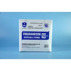 Hộp 25 Bơm Tiêm Y Tế 50cc VINAHANKOOK - Xilanh 50ml Hút Dịch - An Toàn và Tiện Lợi Cho Chăm Sóc Sức Khỏe