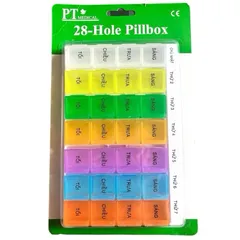 Hộp Đựng Thuốc PT Medical Tuần Ngày - Hộp Chia Liều Nhựa Cao Cấp 28 Ngăn Bảo Vệ Sức Khỏe Người Dùng