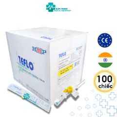 Kim Luồn Tĩnh Mạch 24G Teflo - Dụng Cụ Y Tế Tiệt Trùng, Hạn Chế Vỡ Vein, Lưu Lượng 20ml/phút, Thân Thiện với Môi Trường