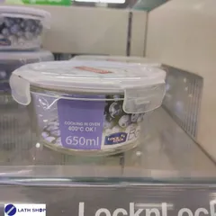 Hộp Thủy Tinh Chịu Nhiệt LocknLock Glass Euro 650ml LLG831 - Bảo Quản Thực Phẩm An Toàn, Không Bám Mùi, Thiết Kế Gọn Nhẹ