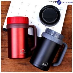 Cốc Giữ Nhiệt Lock&Lock Basic Table Mug 500ml LHC9002 - Chất Liệu Thép Không Gỉ, Màu Đỏ Sang Trọng, Giữ Nóng Lạnh Tối Ưu