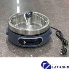 Nồi Lẩu Điện Đa Năng LocknLock 4L - Nấu Lẩu, Nướng, Xào, Hầm Công Suất 1300-1500W, Khay Inox Chống Dính, Bảo Hành 24 Tháng