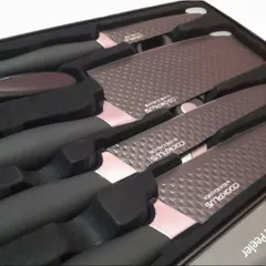 Bộ Dao Nhà Bếp 6 Món LocknLock CKK103S6 - Dao, Kéo, và Dụng Cụ Gọt Vỏ Sang Trọng, Màu Đen, Thép Không Gỉ, Quà Tặng Thú Vị