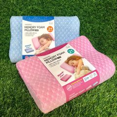 Gối Ngủ Cao Cấp Cho Trẻ Em 2+ Năm - Memory Foam LocknLock HLW181 Xanh/Hồng, Êm Ái, Chống Ẩm Mốc, Kích Thước 35x24x5cm