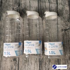 Combo 3 Bình Đựng Nước Lock&Lock HAP812 1,5L (Trắng) - Bình Nhựa PET Cao Cấp, An Toàn, Tiện Dụng Cho Mọi Hoạt Động