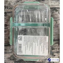 Hộp Thủy Tinh Lock&Lock 2 Ngăn LLG457 860ml - Chất Liệu Borosilicate Chịu Nhiệt, Đựng Thực Phẩm An Toàn, Hàng Chính Hãng