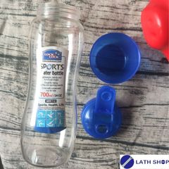 Bình Nước Thể Thao LocknLock HPP712 700ml - Nhựa An Toàn, Thiết Kế Gọn Nhẹ, Kèm Cốc Uống, Phù Hợp Cho Du Lịch Và Tập Luyện