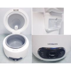 Nồi Cơm Điện Mini Lock&Lock EJR426 0.8L - Thiết Kế Sang Trọng Dành Cho 1-2 Người Ăn - Bảo Hành 12 Tháng