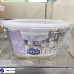 Hộp Thủy Tinh Chịu Nhiệt Lock&lock OvenGlass Hình Tròn 950ml - An Toàn, Tiện Lợi, Đẹp Mắt Cho Bảo Quản Thực Phẩm