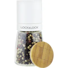 Lọ Xay Tiêu Cầm Tay Lock&Lock 140ml - Thủy Tinh Đẹp, Lưỡi Dao Sứ Bền Bỉ, Đồ Gia Dụng Tiện Lợi Cho Nhà Bếp