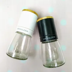 Lọ Xay Tiêu Cầm Tay Lock&Lock 140ml - Thủy Tinh Đẹp, Lưỡi Dao Sứ Bền Bỉ, Đồ Gia Dụng Tiện Lợi Cho Nhà Bếp