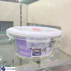 Hộp Thủy Tinh Chịu Nhiệt LocknLock OvenGlass Hình Tròn 380ml - Đựng Thực Phẩm An Toàn, Tiện Lợi cho Nhà Bếp và Văn Phòng