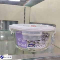 Hộp Thủy Tinh Chịu Nhiệt LocknLock OvenGlass Hình Tròn 380ml - Đựng Thực Phẩm An Toàn, Tiện Lợi cho Nhà Bếp và Văn Phòng