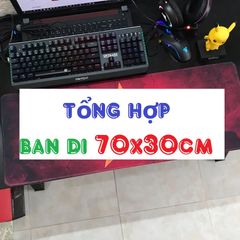 Miếng Lót Chuột Gaming 70x30cm - Pad Chuột Chống Nước Dày 3mm, Chống Trơn Trượt, Bàn Di Chuột Siêu Bền cho Game Thủ