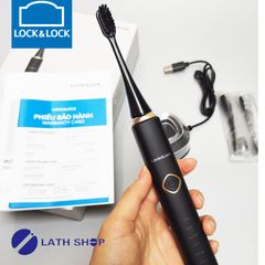 Bàn Chải Đánh Răng Điện LocknLock ENR636BLK - 6 Chế Độ, 3 Đầu Chải Chăm Sóc Răng Miệng Hiện Đại, Màu Đen Chính Hãng