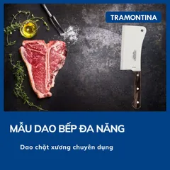 Dao Chặt Xương Tramontina - Lưỡi Thép Không Gỉ Chắc Chắn, Bền Đẹp, Sản Xuất Tại Brazil, Dụng Cụ Nhà Bếp Chất Lượng Cao