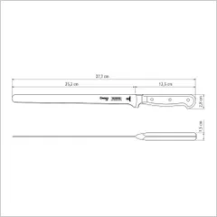Dao Thái Thịt Nguội Cao Cấp Tramontina 25cm - Lưỡi Thép Rèn Nguyên Khối Brazil