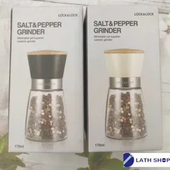 Cối Xay Tiêu Thủy Tinh Lock&Lock 140ml/170ml - Lưỡi Sứ Chất Lượng - Dụng Cụ Đựng & Xay Tiêu Đẹp Mắt, Tiện Dụng Cho Bếp Nhà
