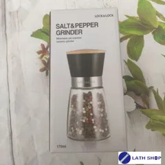 Cối Xay Tiêu Thủy Tinh Lock&Lock 140ml/170ml - Lưỡi Sứ Chất Lượng - Dụng Cụ Đựng & Xay Tiêu Đẹp Mắt, Tiện Dụng Cho Bếp Nhà