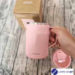 Ca Giữ Nhiệt Lock&Lock Metro Mug Có Tay Cầm 475ml (16 oz) - Thiết Kế Thép Không Gỉ, Màu Hồng, Hàng Chính Hãng