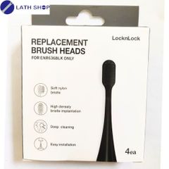 Đầu Bàn Chải Điện LocknLock ENR636 - Bộ 4 Cái Màu Đen Thay Thế Chất Liệu ABS Nylon Chăm Sóc Răng Miệng Chính Hãng