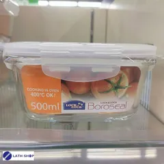 Bộ 3 Thố Hộp Thủy Tinh Hình Vuông Kín Hơi Lock&Lock LLG214 Dung Tích 500ml 1 Hộp