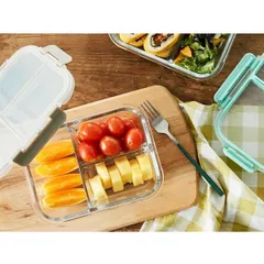 Hộp Thủy Tinh Chia 3 Ngăn LocknLock LLG458- 1040ml - Hàng chính Hãng