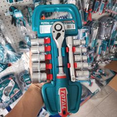 Bộ Tuýp 12 Chi Tiết 1/2 Inch Total THT141121 - Phụ Kiện Sửa Chữa Ô Tô Cỡ 10-24mm Chính Hãng, Bền Bỉ